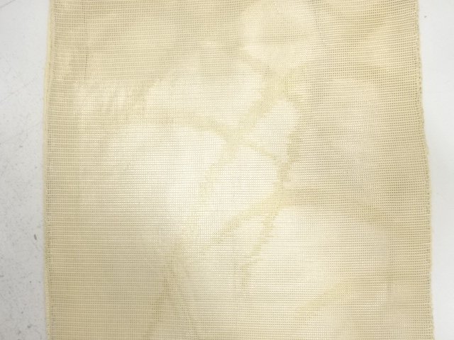  アンティーク　紗　芝草模様織り出し袋帯（材料）